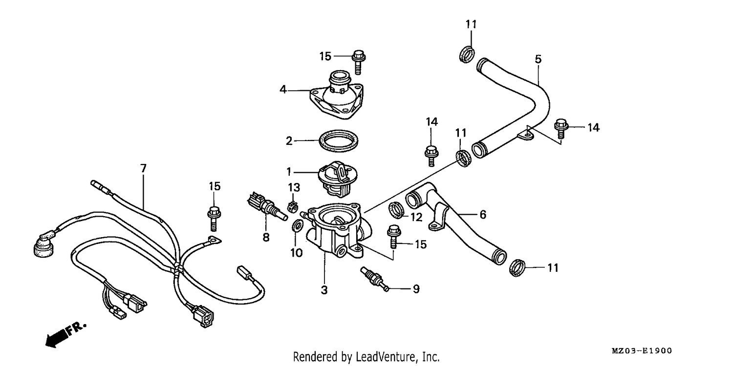 WATER PIPE/THERMOSTAT