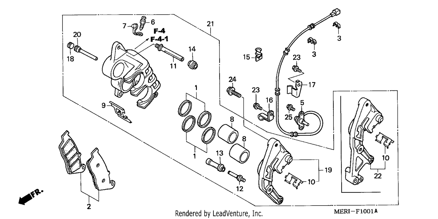 FRONT BRAKE CALIPER (R.)