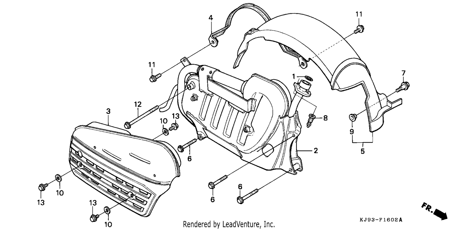 RR. FENDER/EX. MUFFLER (CH125J/L/M/N/P/R)