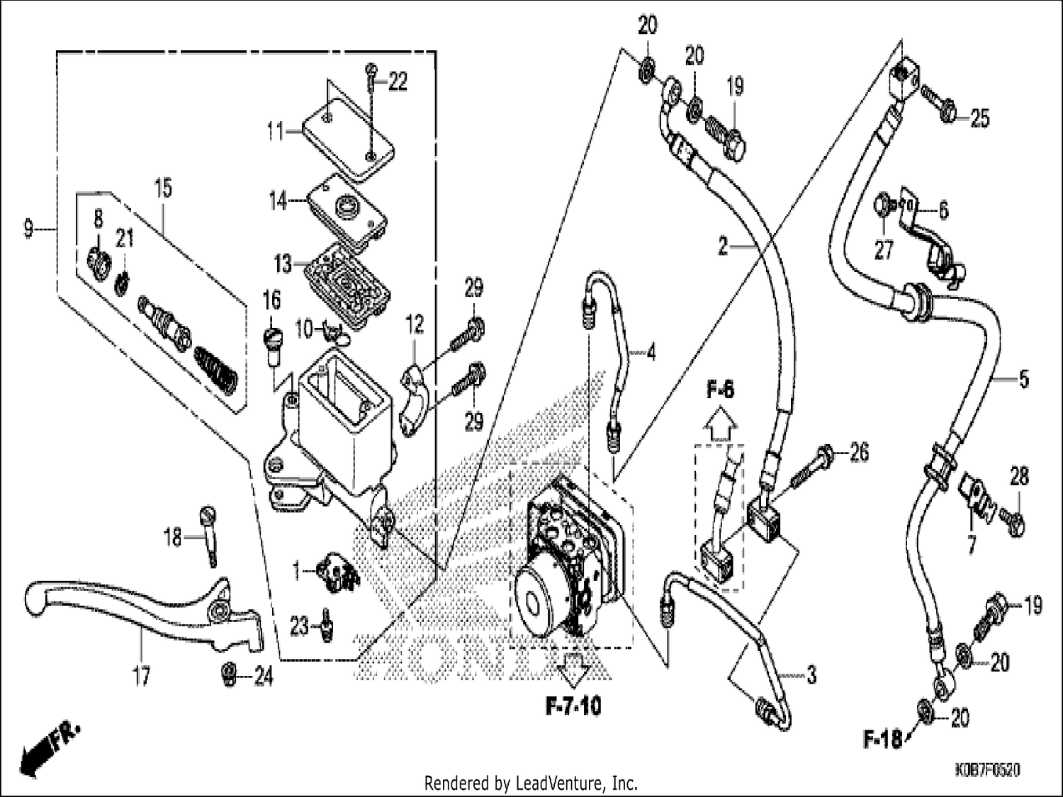  20 FRONT BRAKE MASTER CYLINDER