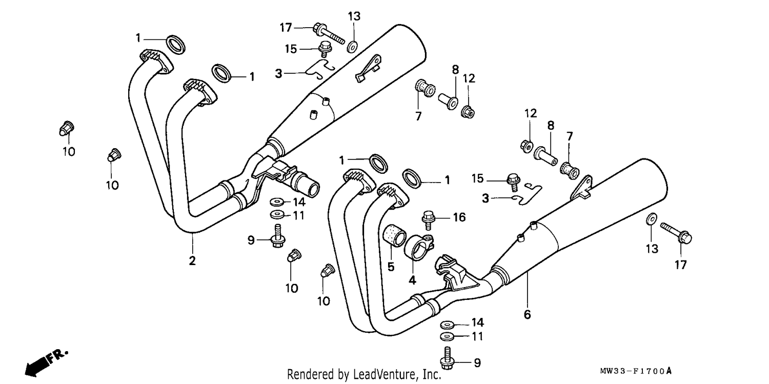 EXHAUST MUFFLER (CB750)
