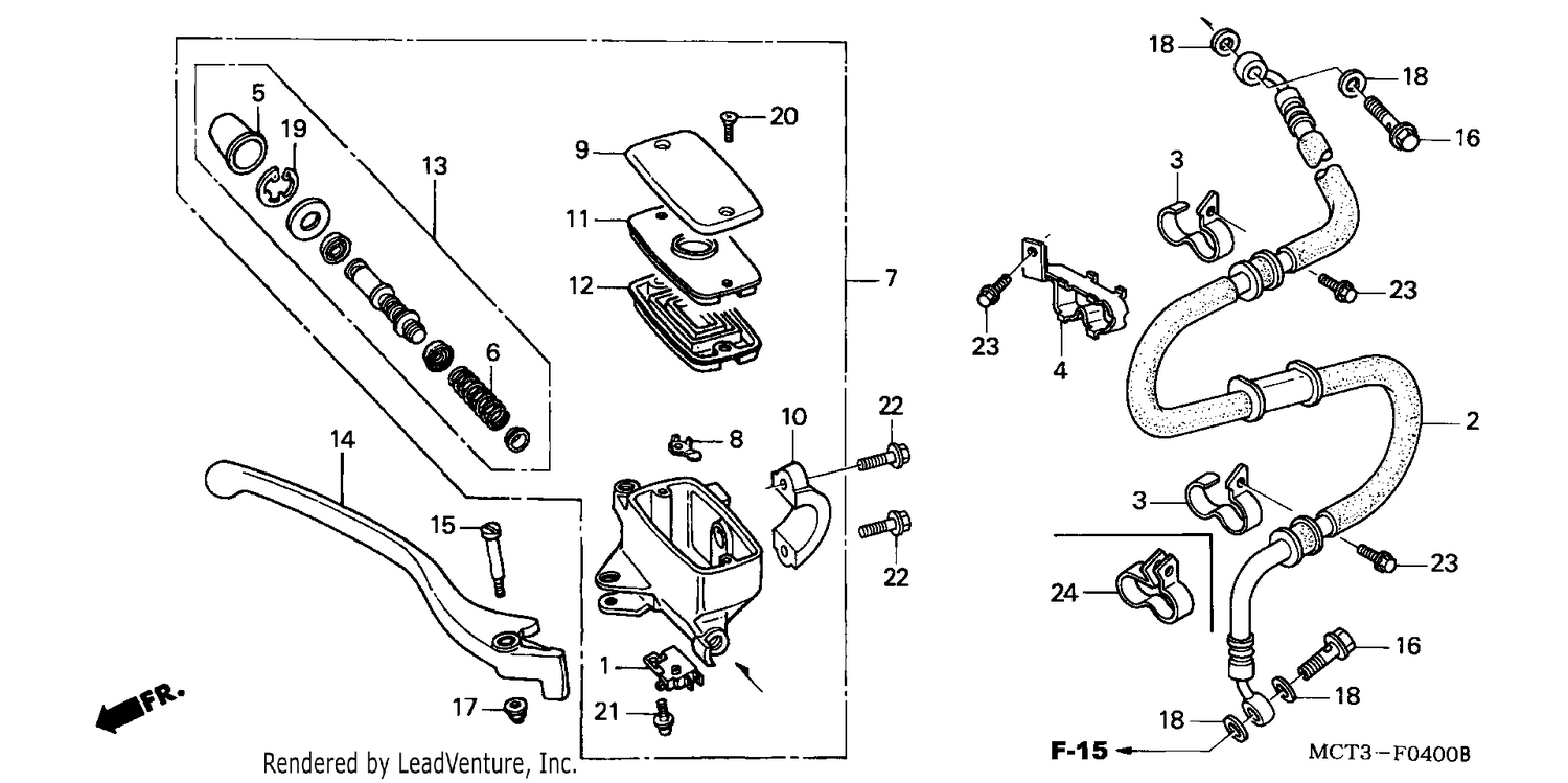 FR. BRAKE MASTER CYLINDER (FJS6001/2/D3/D4/D5)
