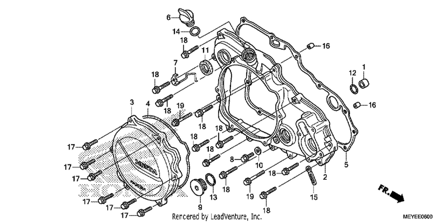  R. CRANKCASE COVER