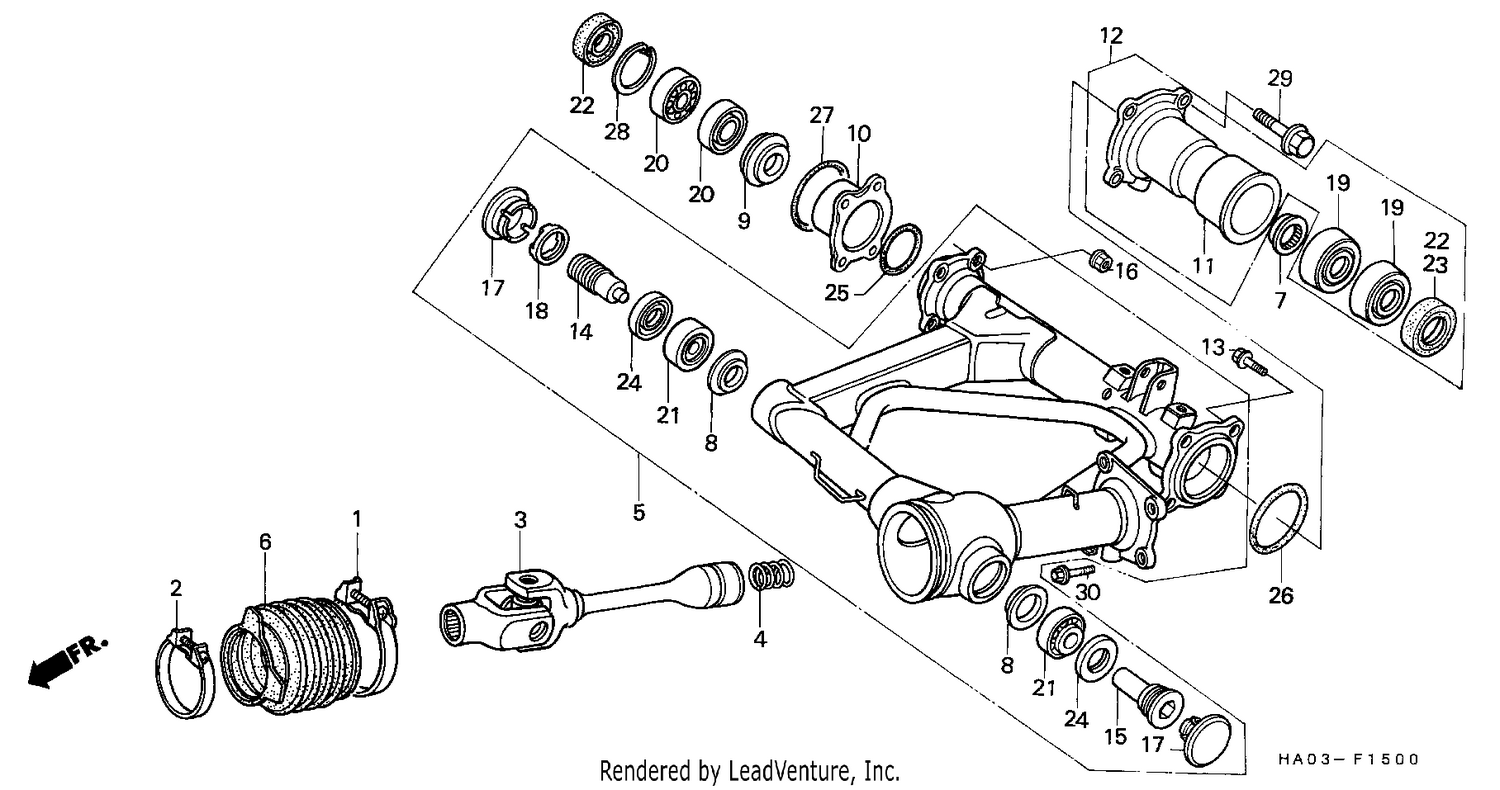 REAR FORK/PROPELLER SHAFT (1)