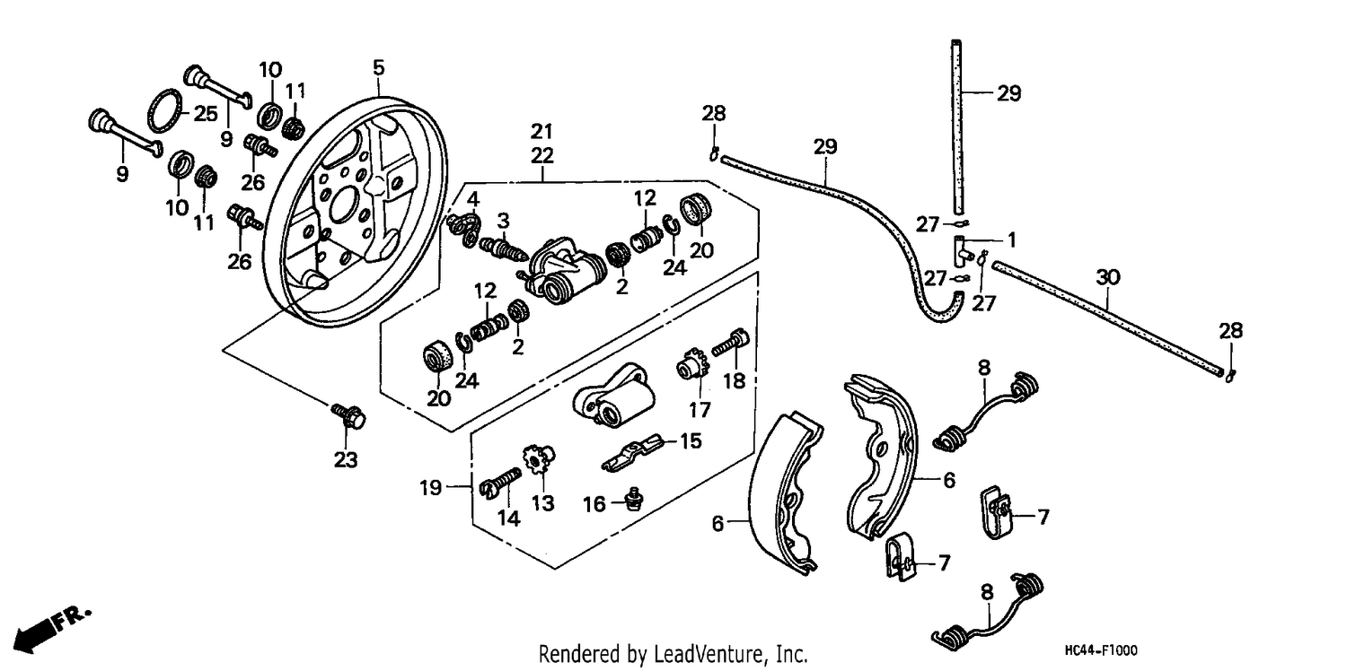 FRONT BRAKE PANEL (TRX300)