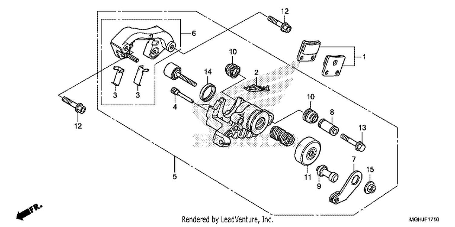  10 PARKING BRAKE CALIPER