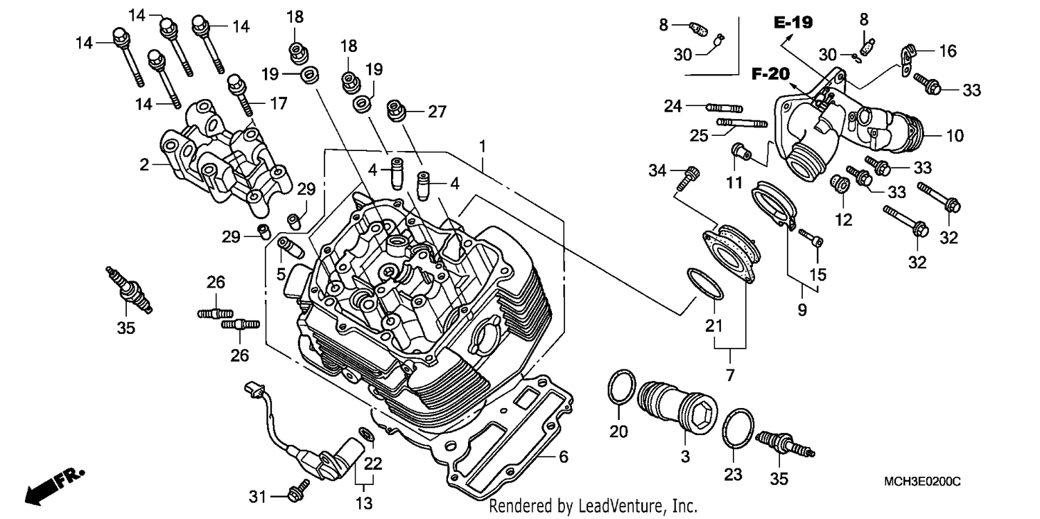 FRONT CYLINDER HEAD