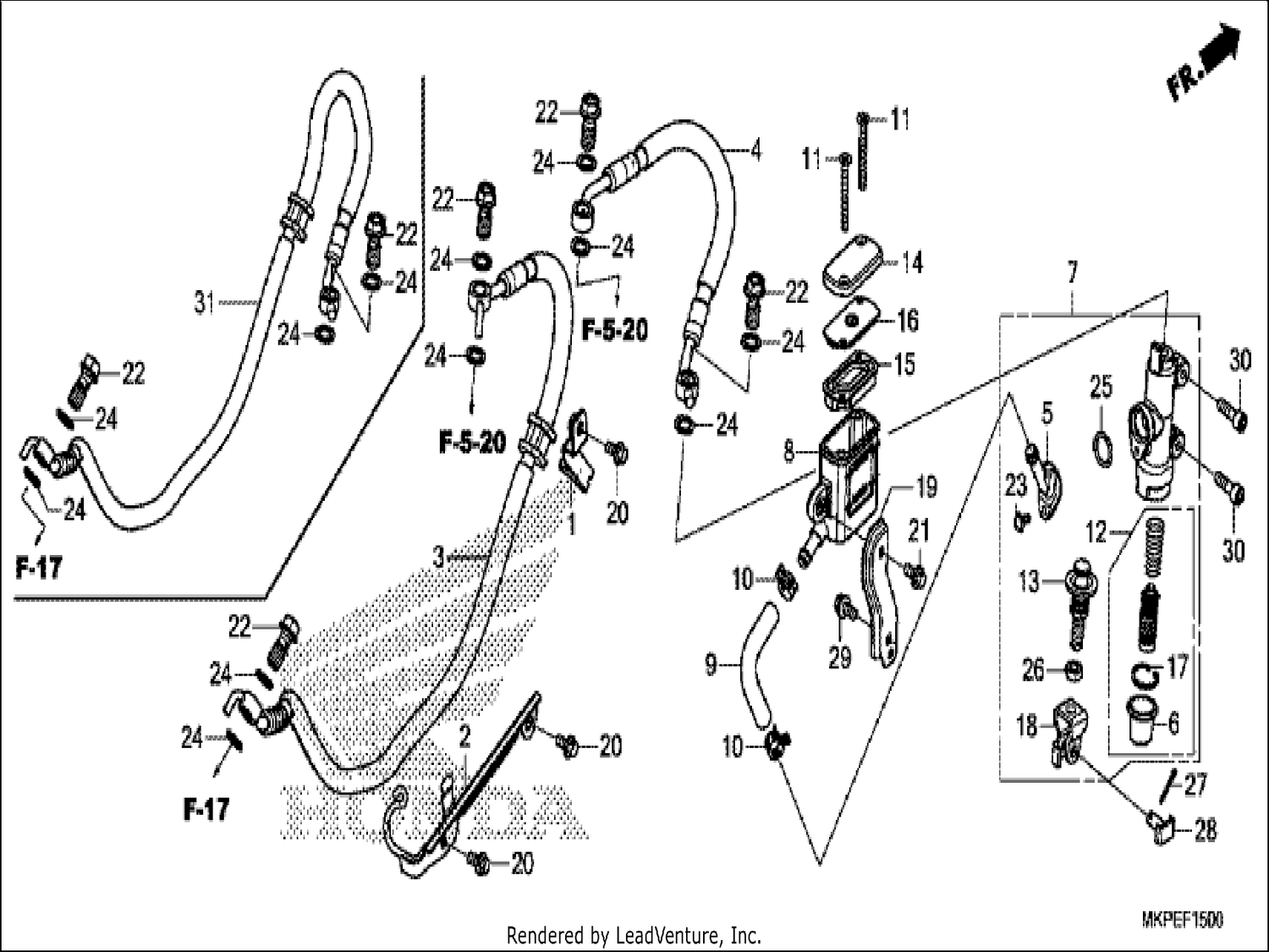  REAR BRAKE MASTER CYLINDER