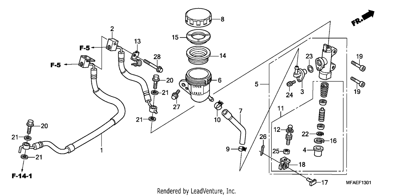 REAR BRAKE MASTER CYLINDER (CBF1000A/T/S)