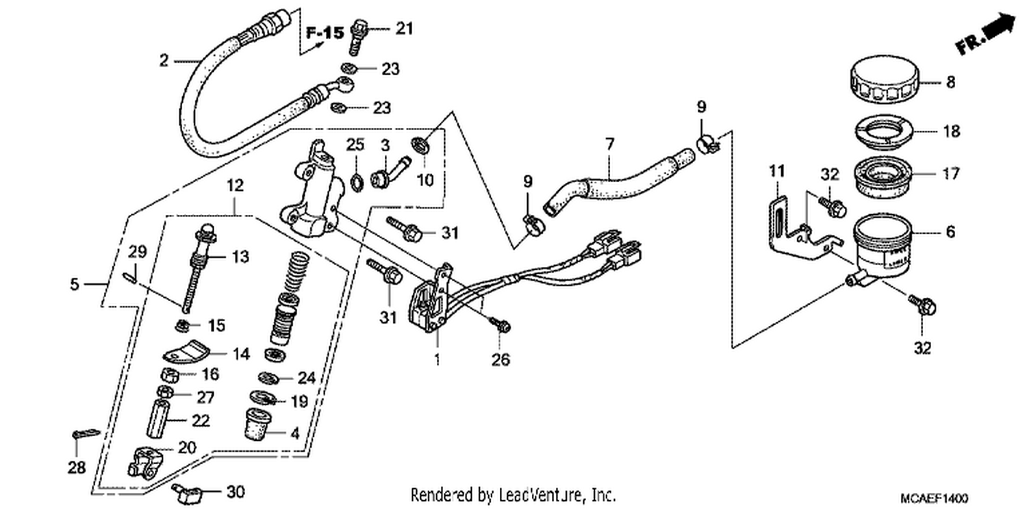  REAR BRAKE MASTER CYLI NDER