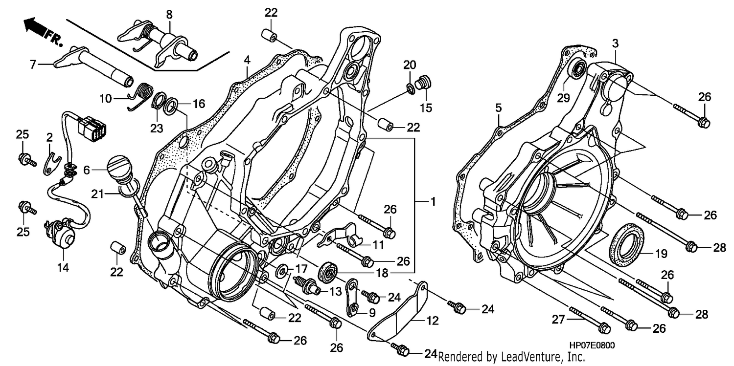 REAR CRANKCASE COVER