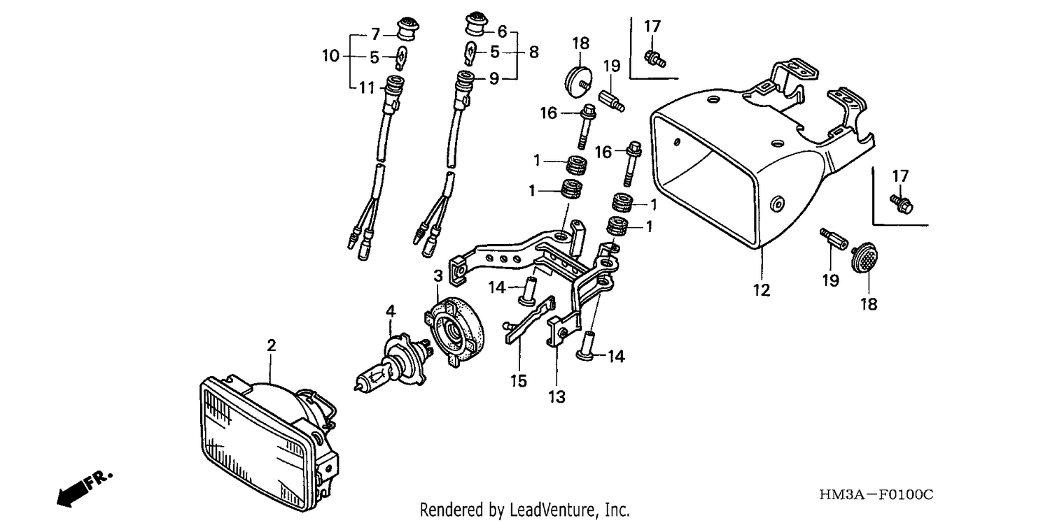 HEADLIGHT (TRX300EX'01-'06)