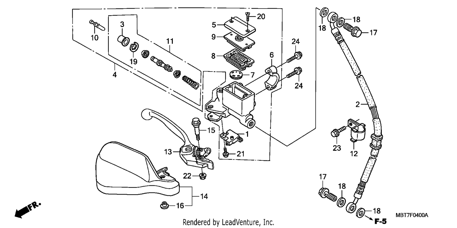 FR. BRAKE MASTER CYLINDER (XL1000V)