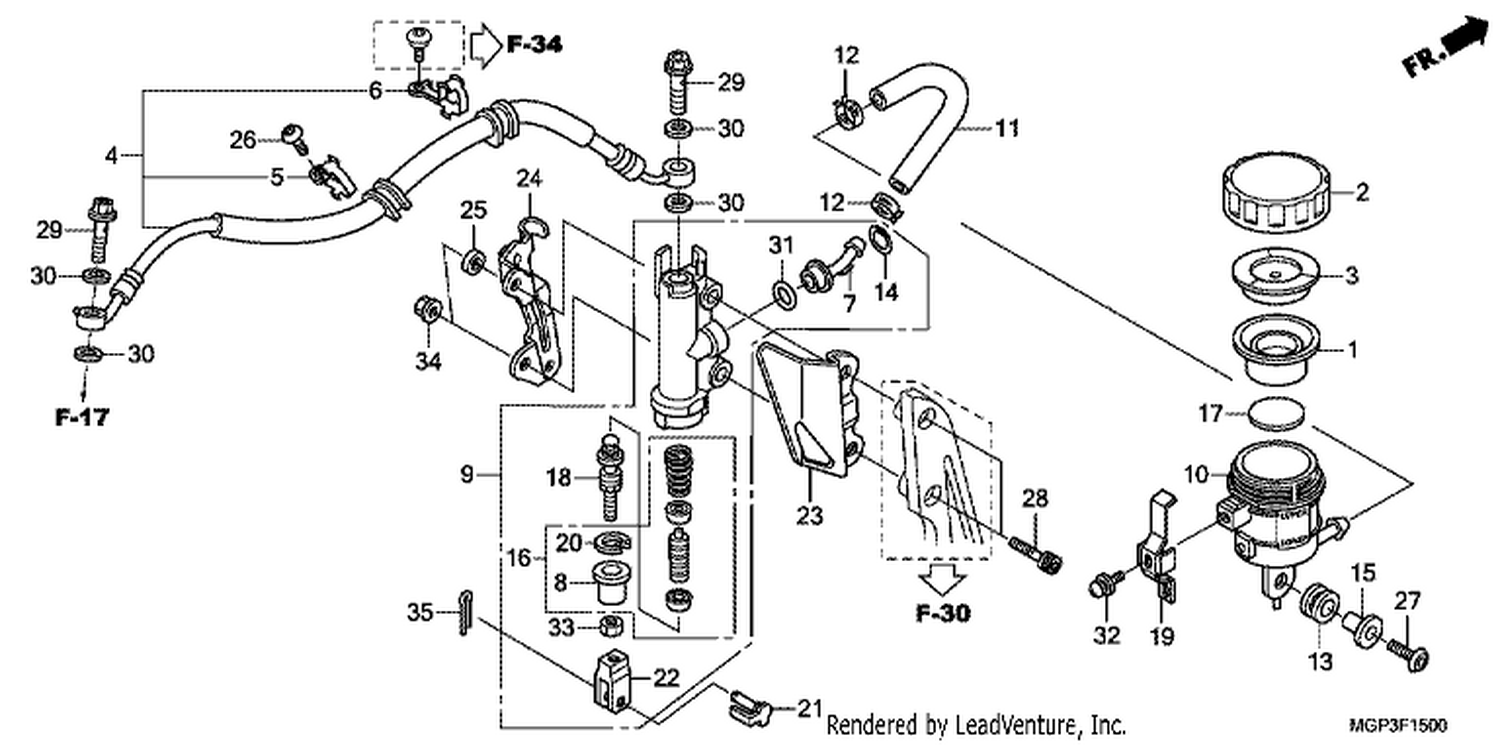  REAR BRAKE MASTER CYLI NDER (CBR1000RR/ S)