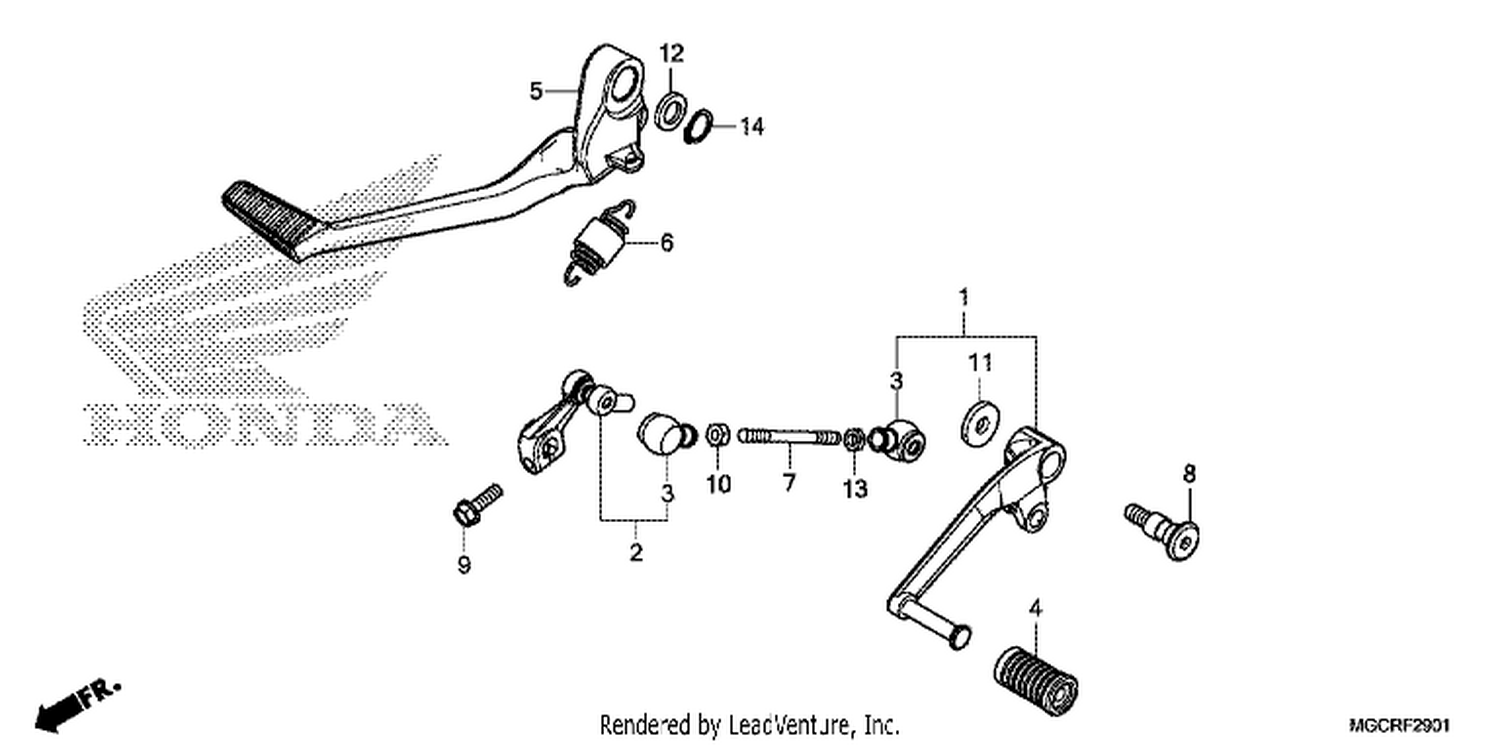  1 PEDAL (CB1100CA/CAD/NA/NAD)