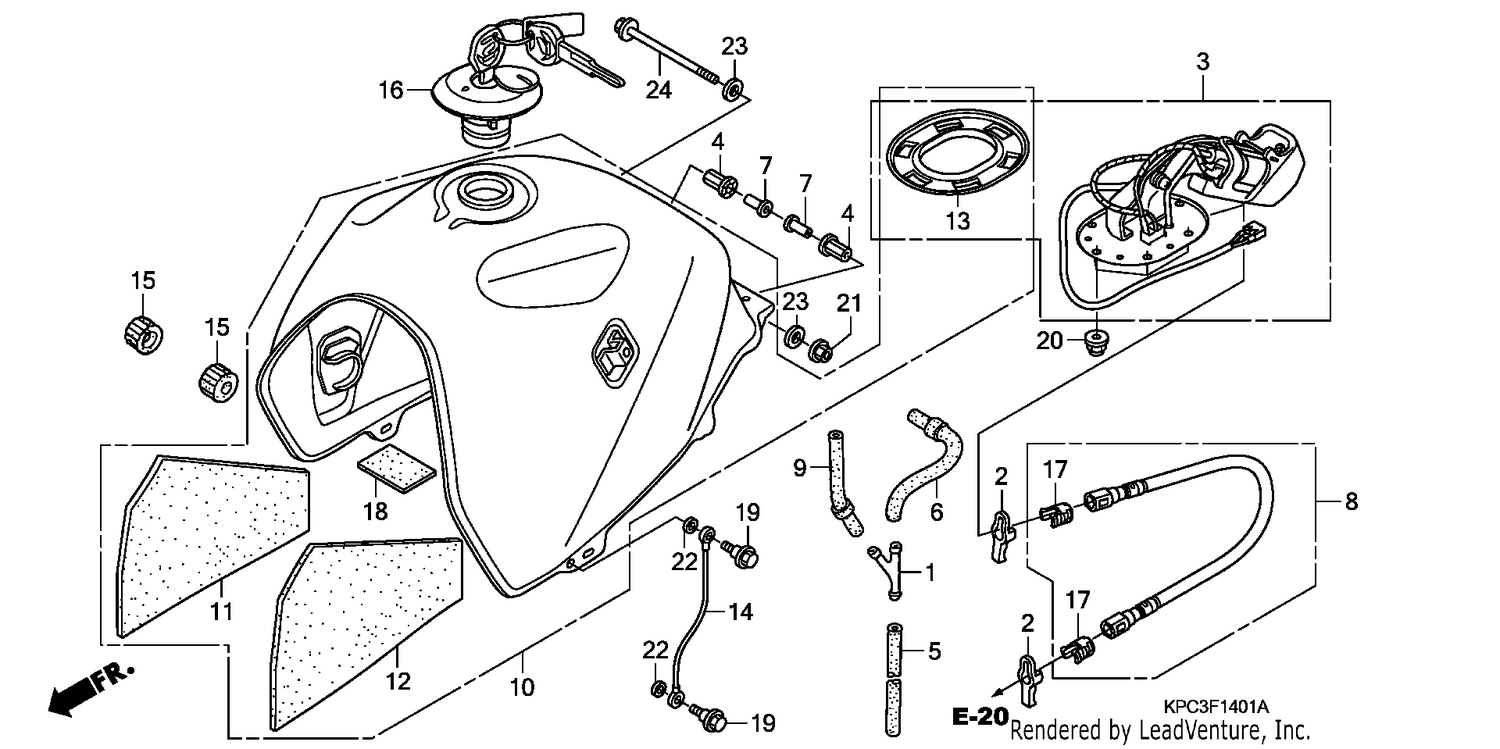 FUEL TANK/FUEL PUMP (XL125V7/8)