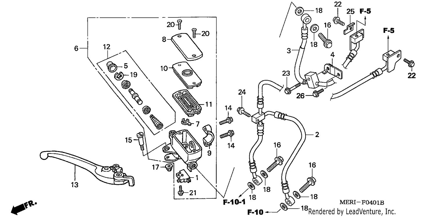 FR. BRAKE MASTER CYLINDER (CBF600SA/NA)