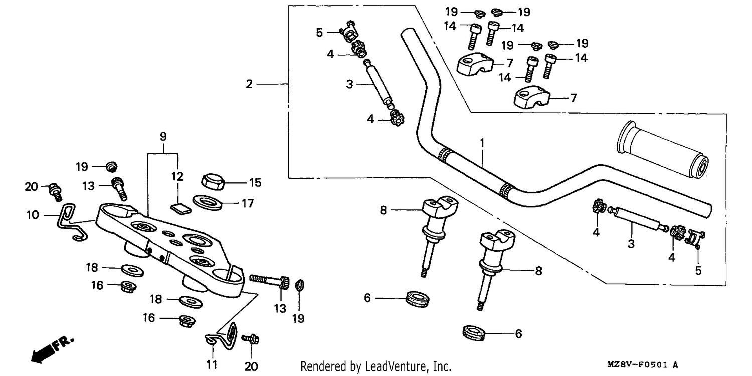 HANDLE PIPE/TOP BRIDGE (2)