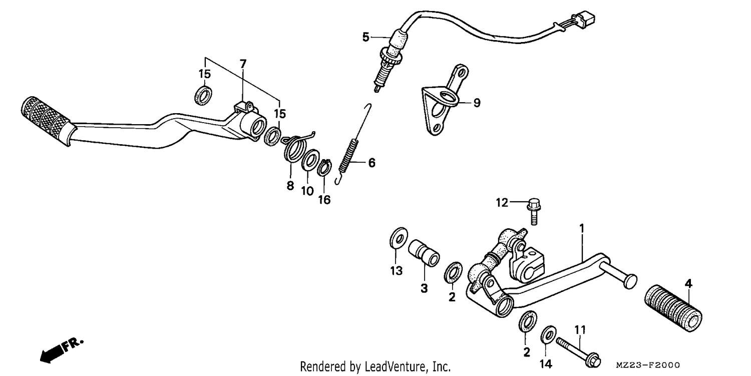 BRAKE PEDAL/CHANGE PEDAL