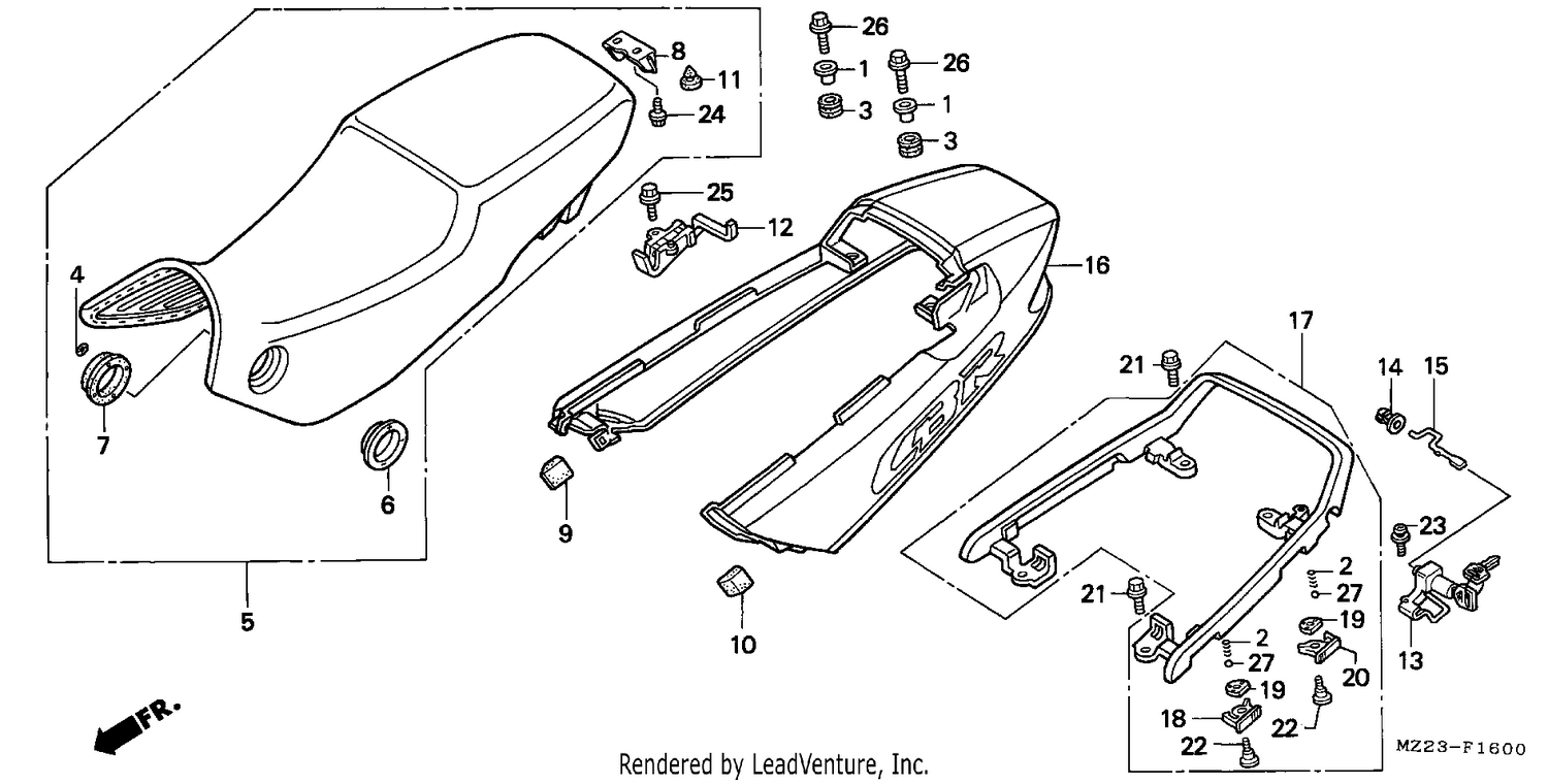 SEAT/REAR COWL