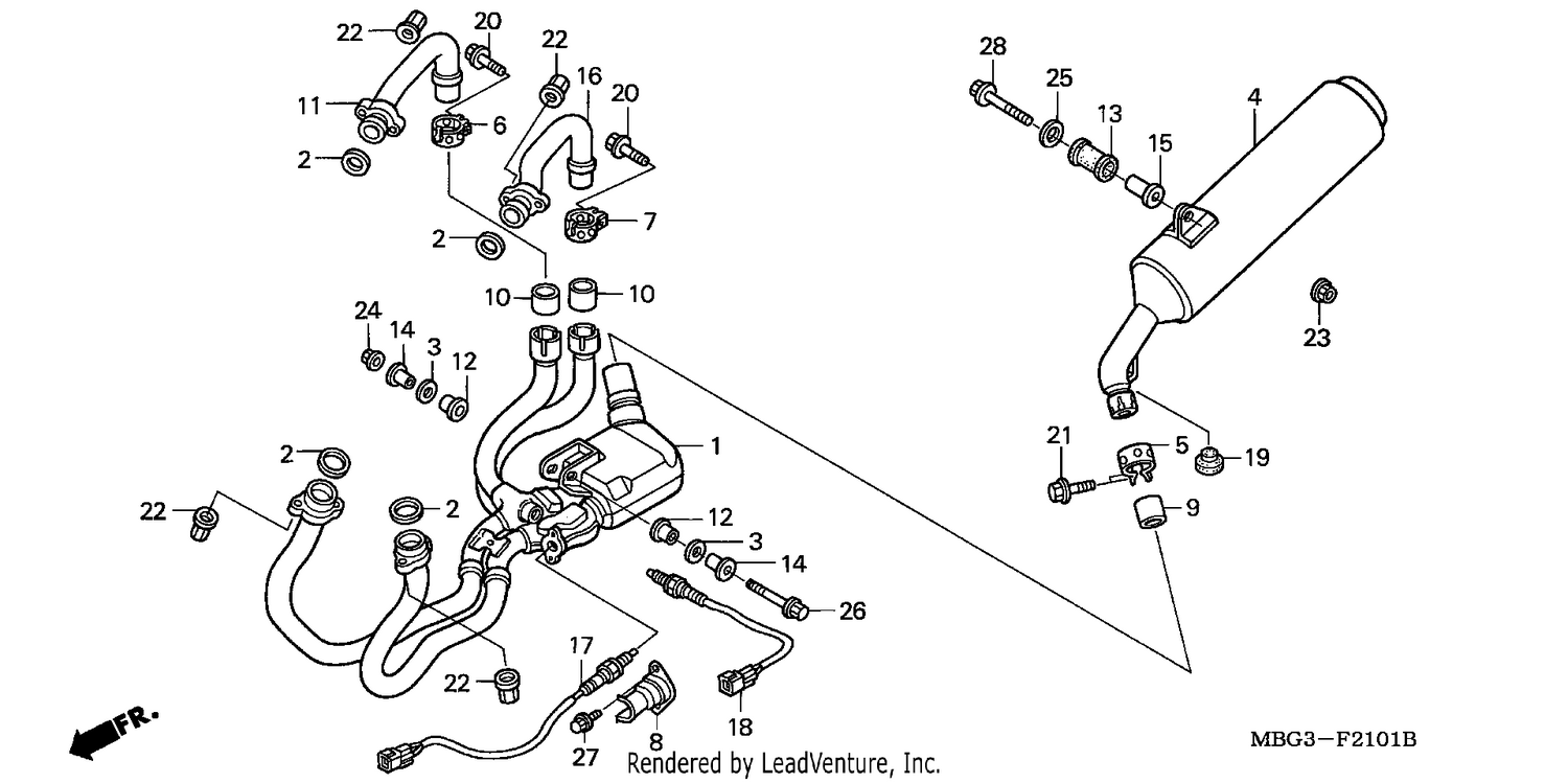 EXHAUST MUFFLER (VFR800FIY/1)