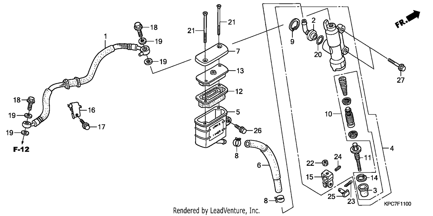 RR. BRAKE MASTER CYLINDER
