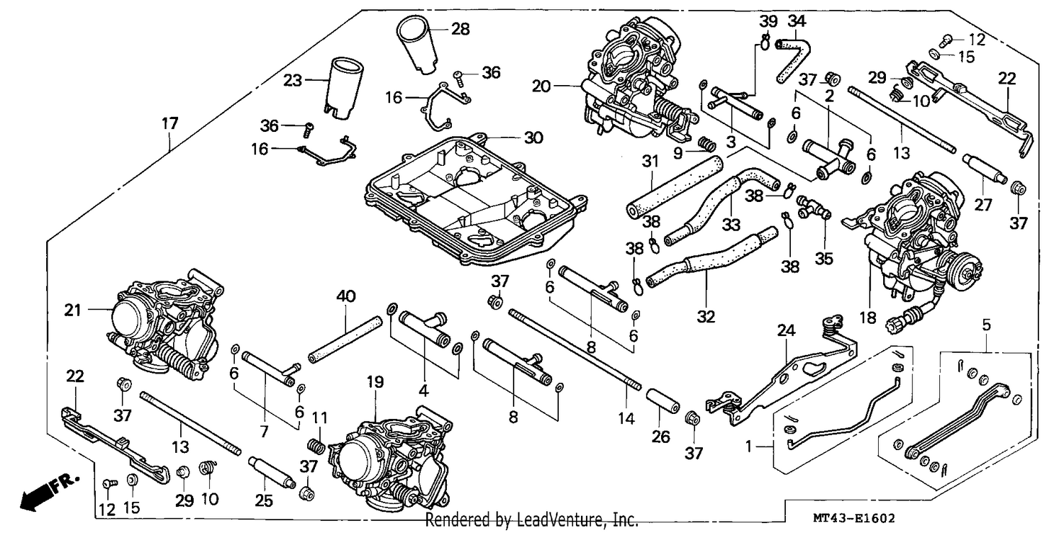 CARBURETOR (ASSY.) (VFR750FR/FS/FT/FV)