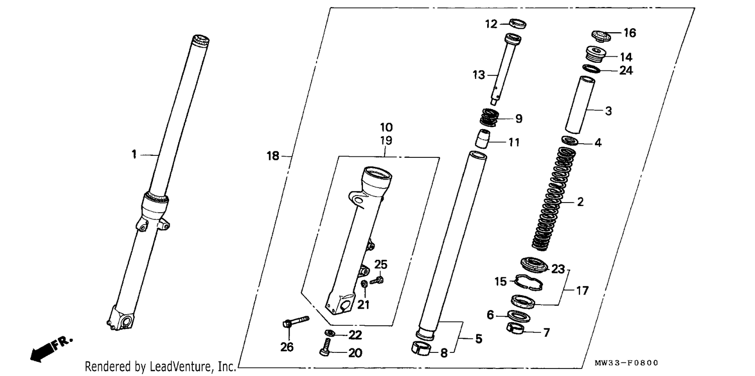 FRONT FORK (CB750)