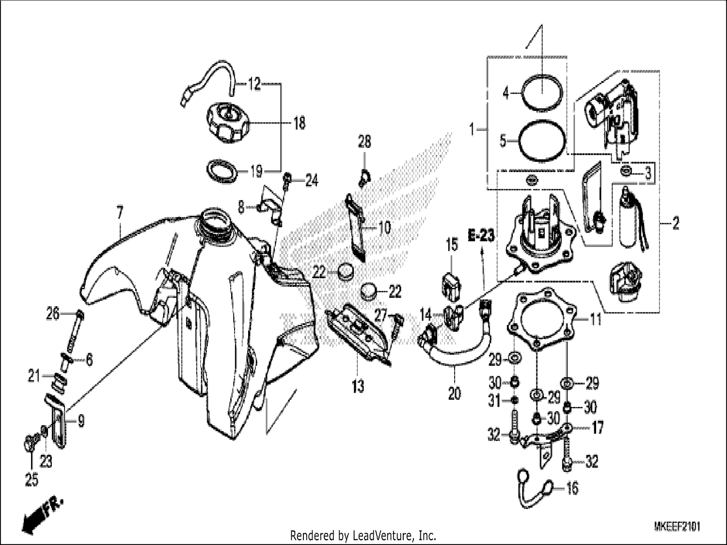  1 FUEL TANK (CRF450RX)