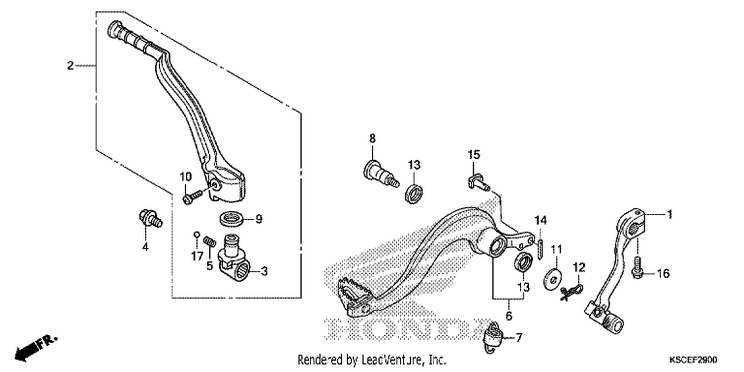  PEDAL/KICK STARTER ARM