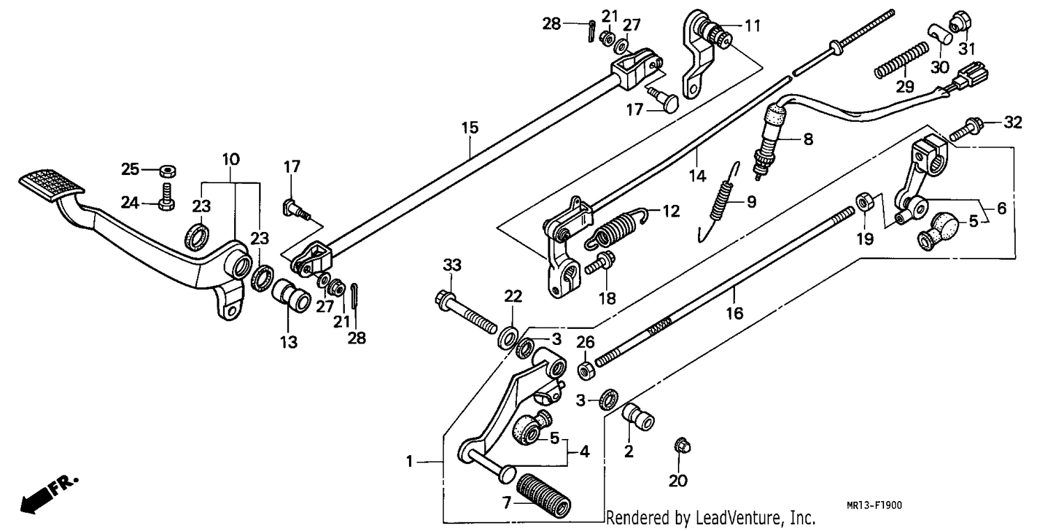 BRAKE PEDAL/CHANGE PEDAL