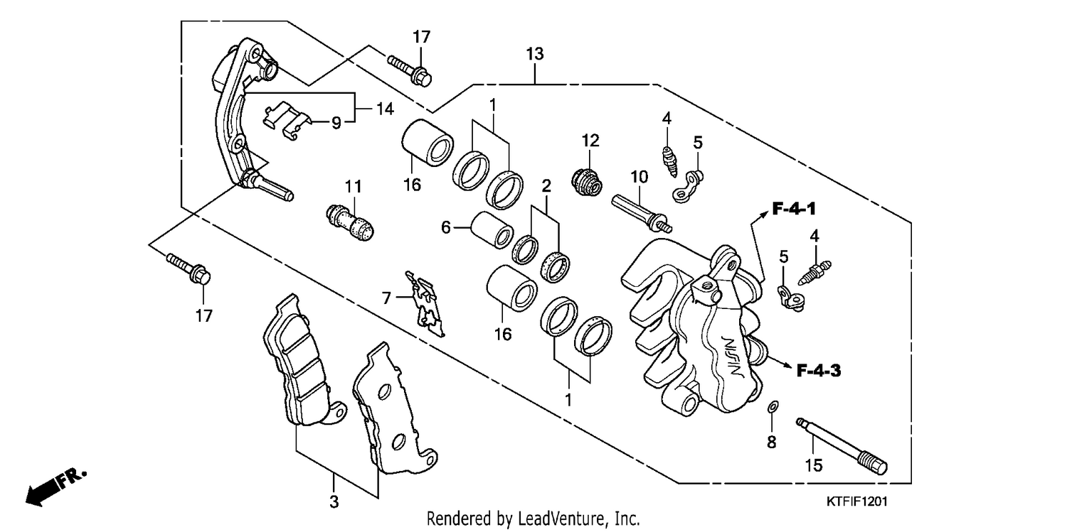 FRONT BRAKE CALIPER (SH1259/1509)