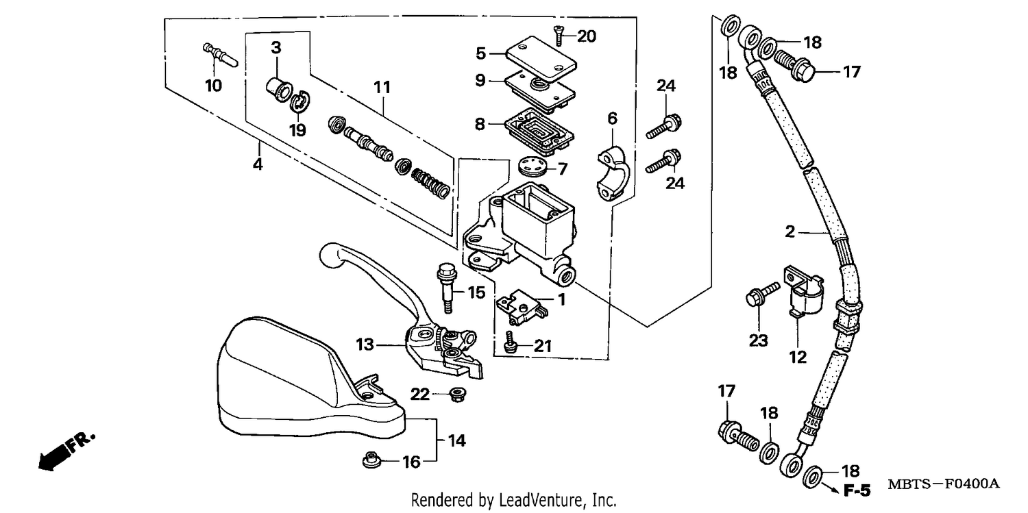 FR. BRAKE MASTER CYLINDER (XL1000V)