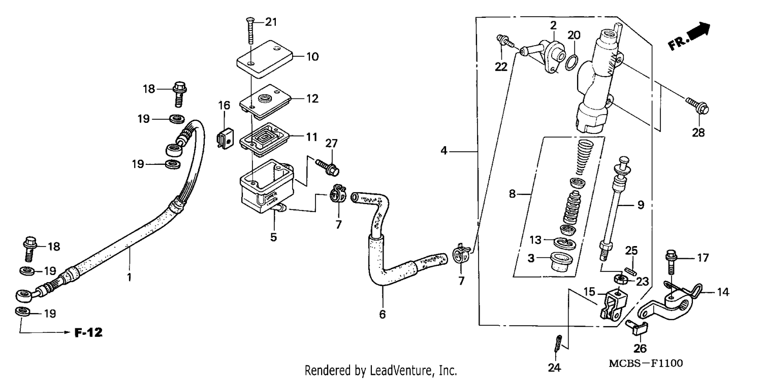 REAR BRAKE MASTER CYLINDER