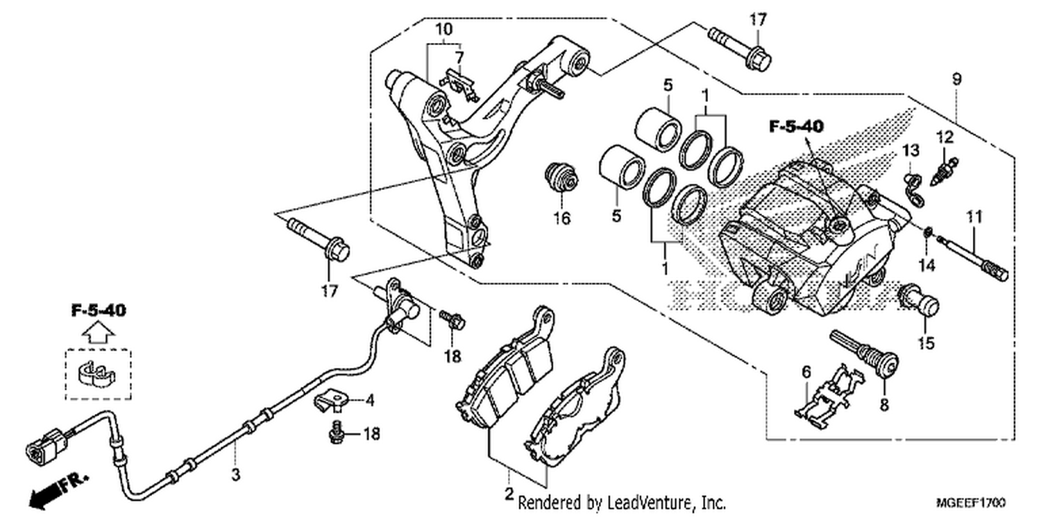  REAR BRAKE CALI PER ( VFR1200FD)