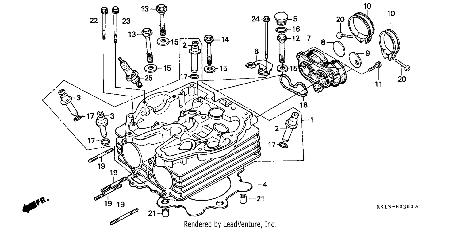 CYLINDER HEAD (XR250RE/EF)