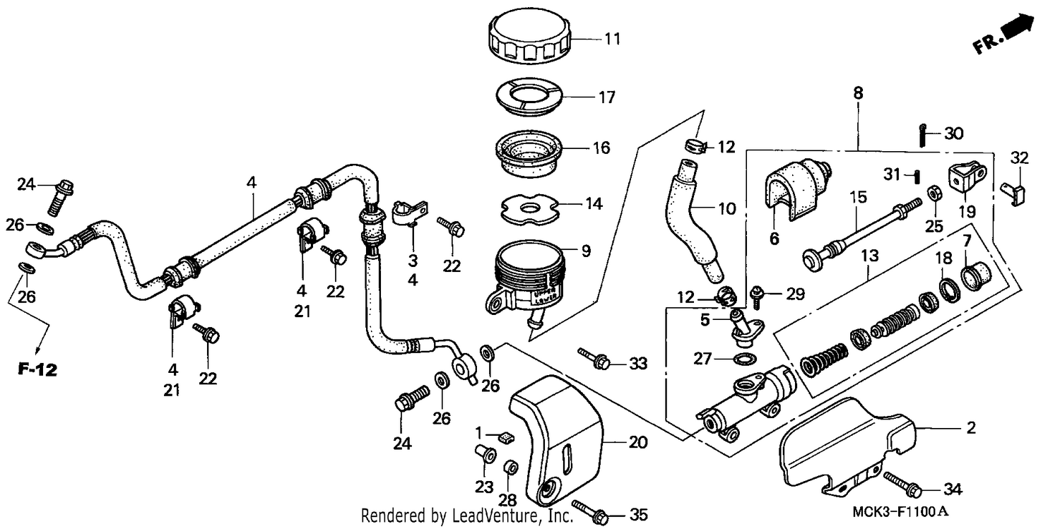 RR. BRAKE MASTER CYLINDER