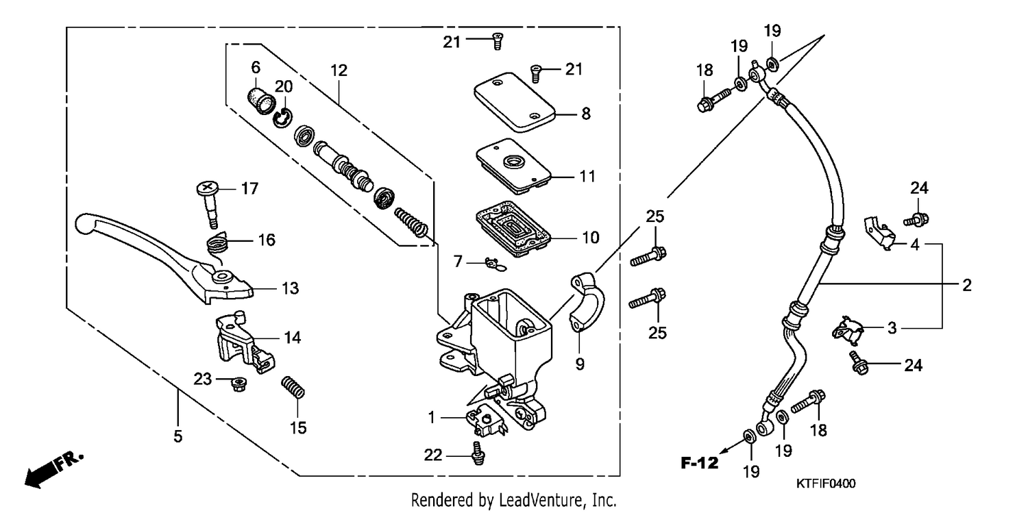 FR. BRAKE MASTER CYLINDER (SH125D9/150D9)