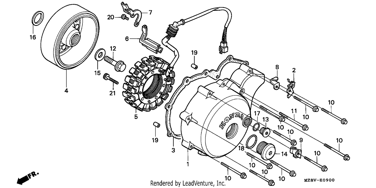 LEFT CRANKCASE COVER/ GENERATOR