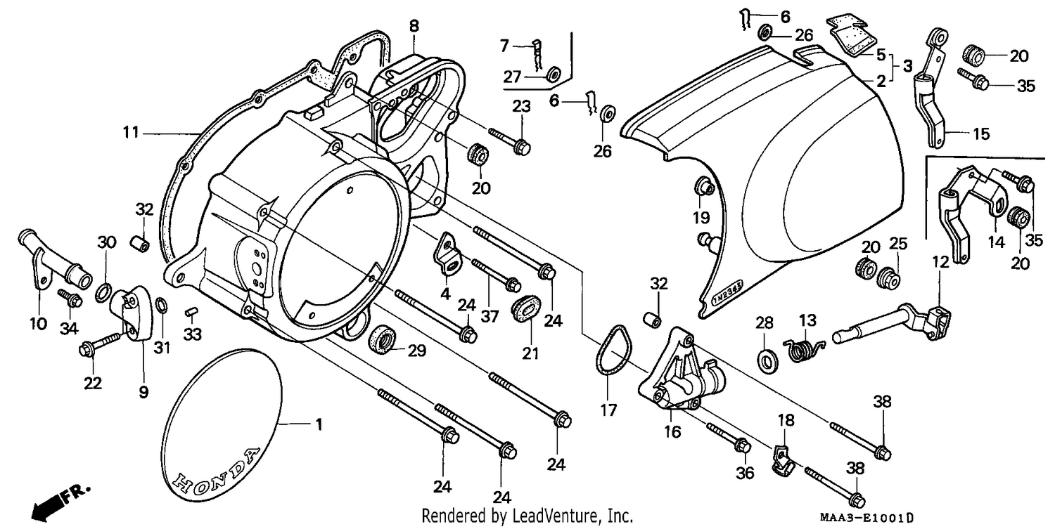 LEFT CRANKCASE COVER (VT1100CV/CW/C2)