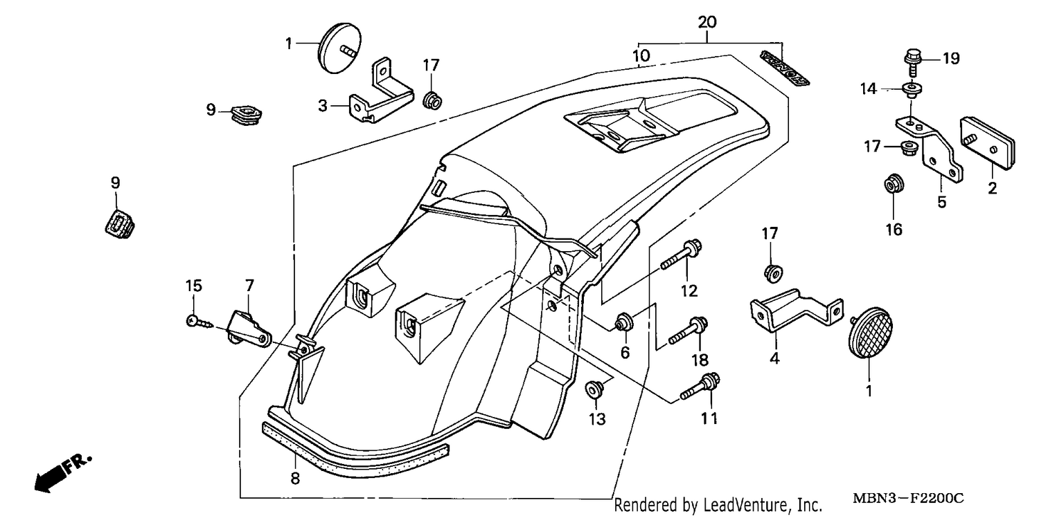 REAR FENDER (CM)