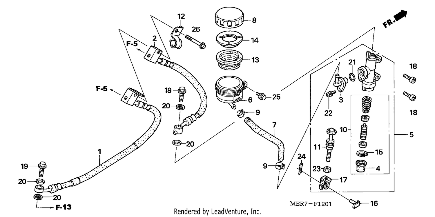 REAR BRAKE MASTER CYLINDER (CBF600SA6/NA6)