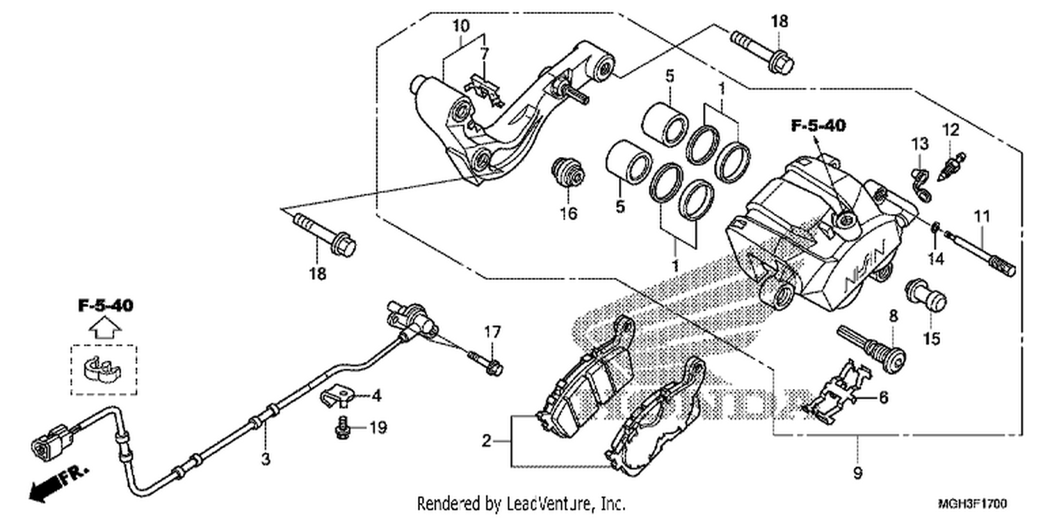  REAR BRAKE CALI PER