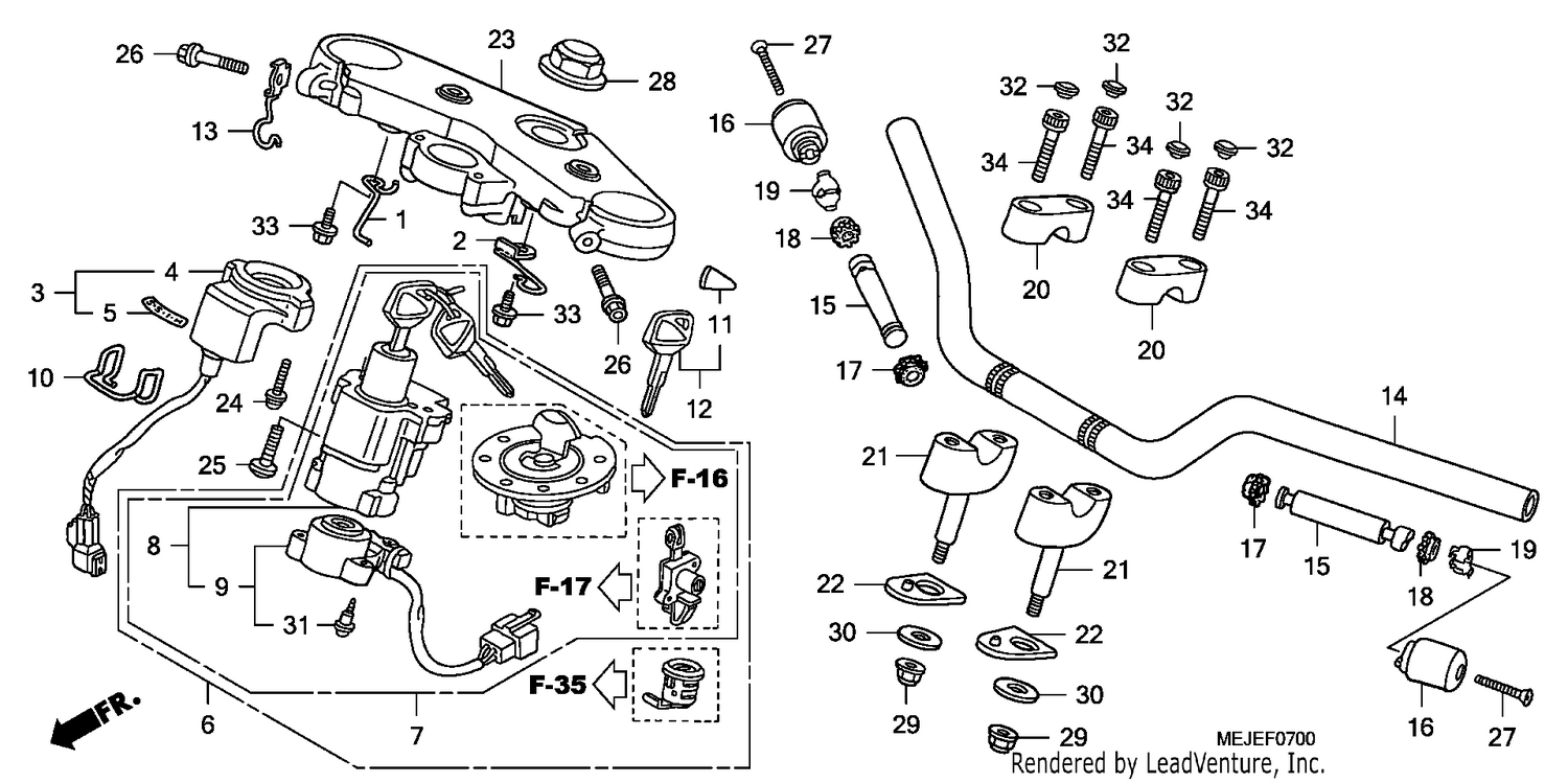 HANDLE PIPE/TOP BRIDGE