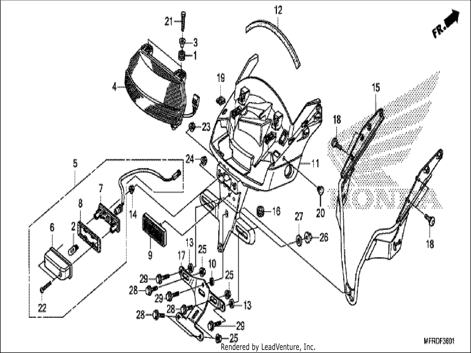  1 TAILLIGHT/LICENSE LIGHT (VT1300CXA)