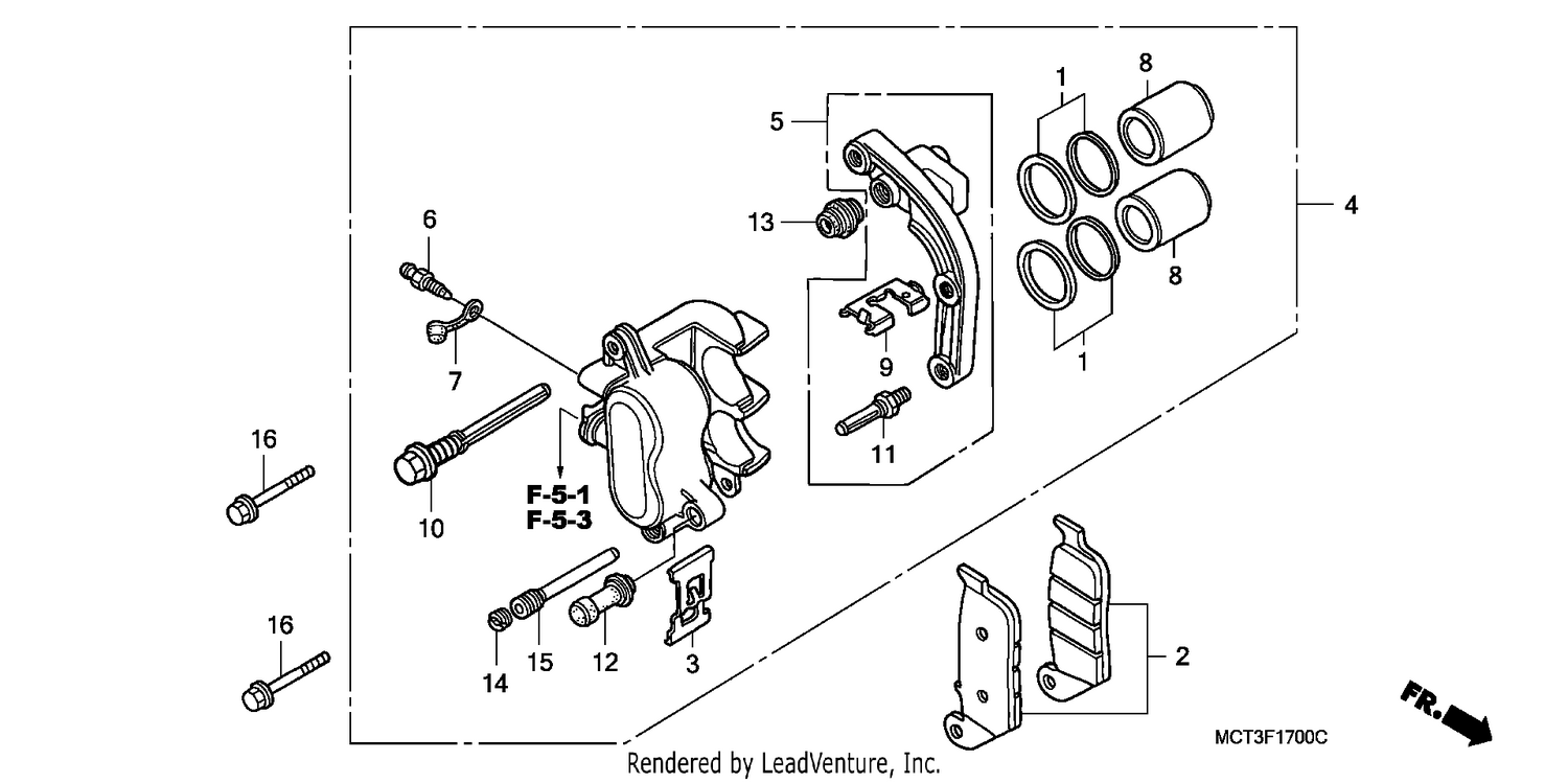 REAR BRAKE CALIPER