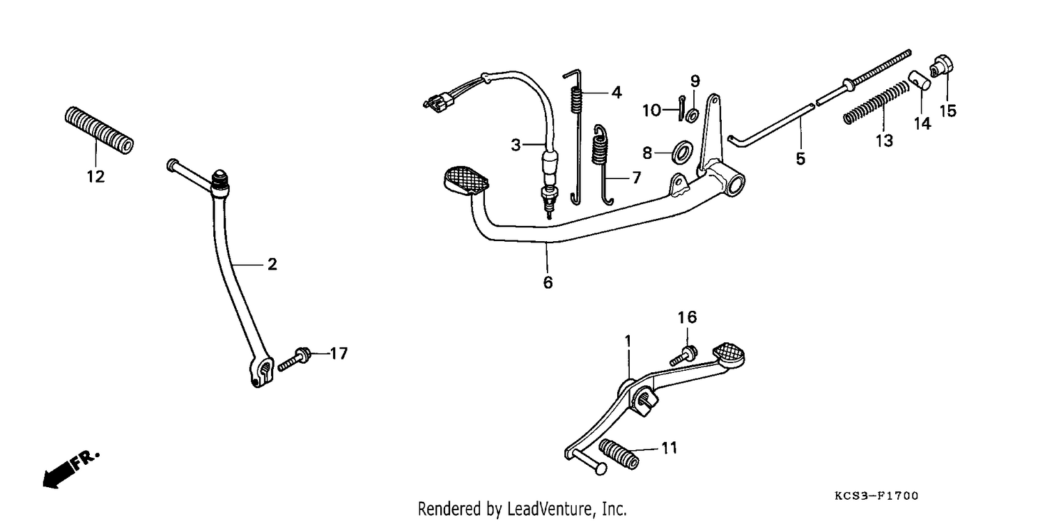 PEDAL/KICK STARTER ARM