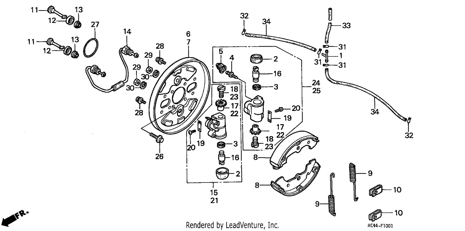 FRONT BRAKE PANEL (TRX300FW)