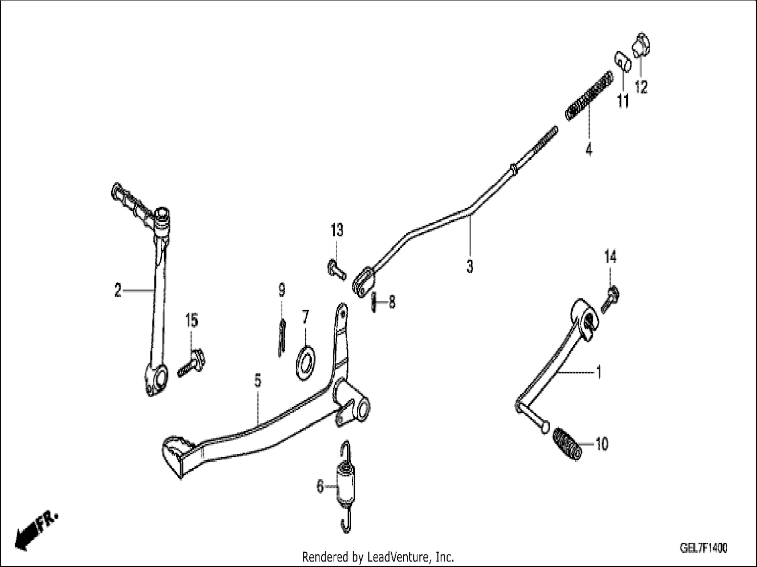  BRAKE PEDAL/KICK STARTER ARM