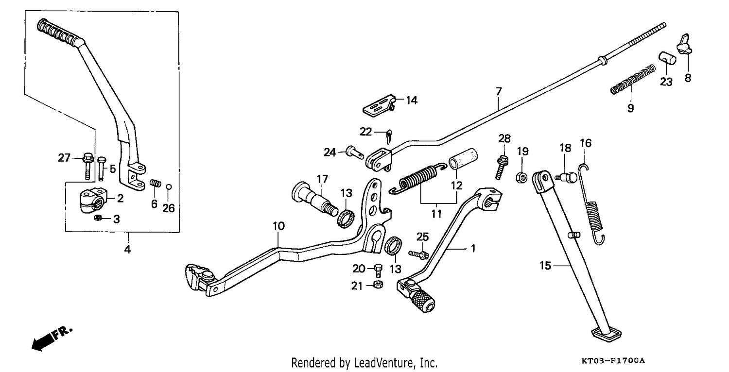 PEDAL/KICK STARTER ARM